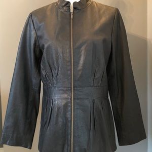 J. Jill Black Leather Jacket